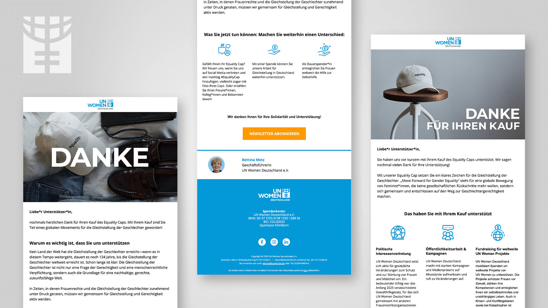 Beispiele für UN Women E-Mailings