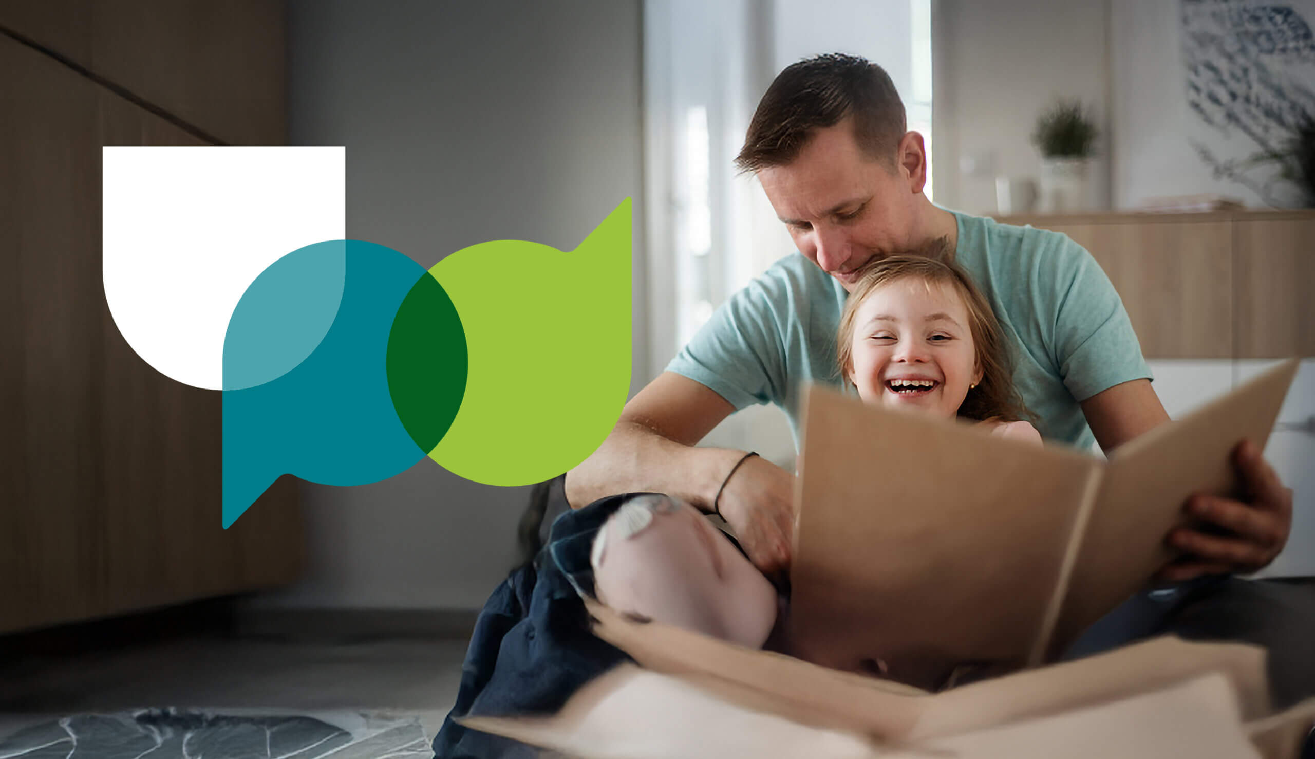 Vater und Tochter lesen